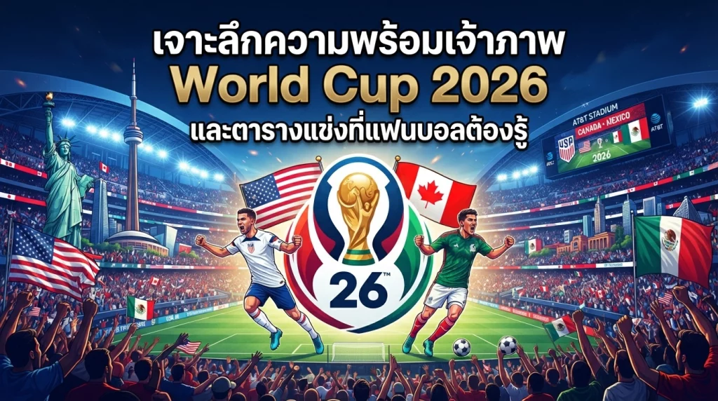 เจาะลึกความพร้อมเจ้าภาพ World Cup 2026 และตารางแข่งที่แฟนบอลต้องรู้