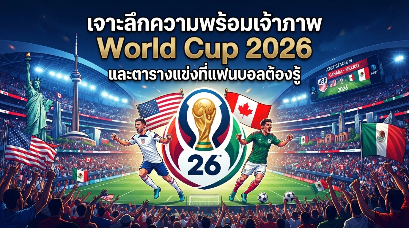 เจาะลึกความพร้อมเจ้าภาพ World Cup 2026 และตารางแข่งที่แฟนบอลต้องรู้